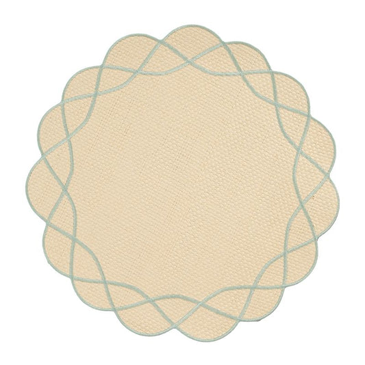 INDIVIDUAL 38CM ONDAS PESPUNTE AZUL