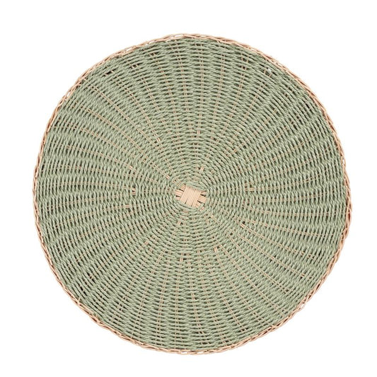 INDIVIDUAL 38CM RATAN VERDE