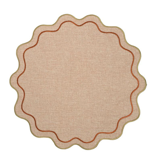 INDIVIDUAL 38CM ONDAS CON PESPUNTES