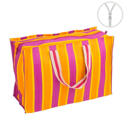 BOLSO PLASTICO RECICLADO RAYAS