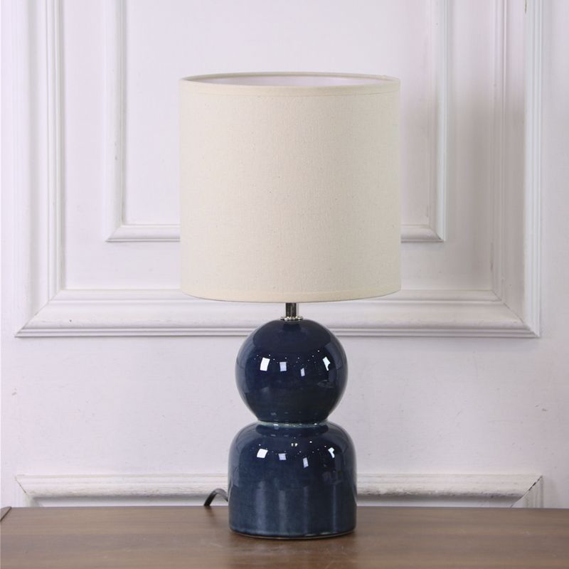 LAMPARA BASE CERAMICA AZUL