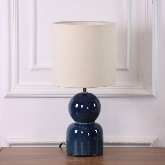 LAMPARA BASE CERAMICA AZUL