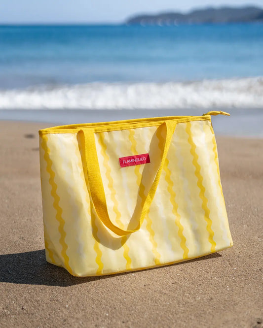 BOLSA NEVERA TERMICA CON ABRIDOR AMARILLA FLAMINGUEO