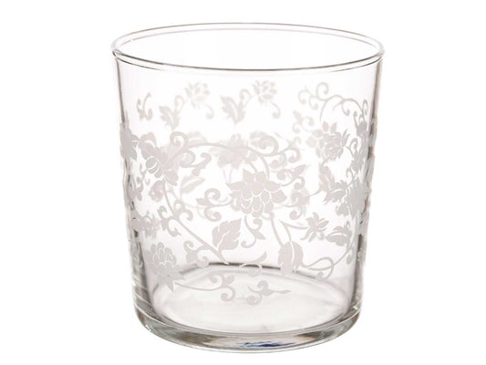 VASO BISTRO PINTA DECORADO HOJAS