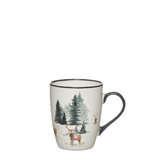 TAZA RENO NAVIDEÑO PORCELANA