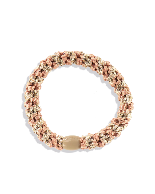 KKNEKKI PEACH CORAL-BEIGE GLITTER STRIPE