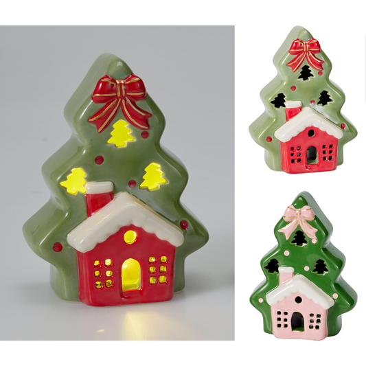 ARBOL DE NAVIDAD CON LUZ 12CM