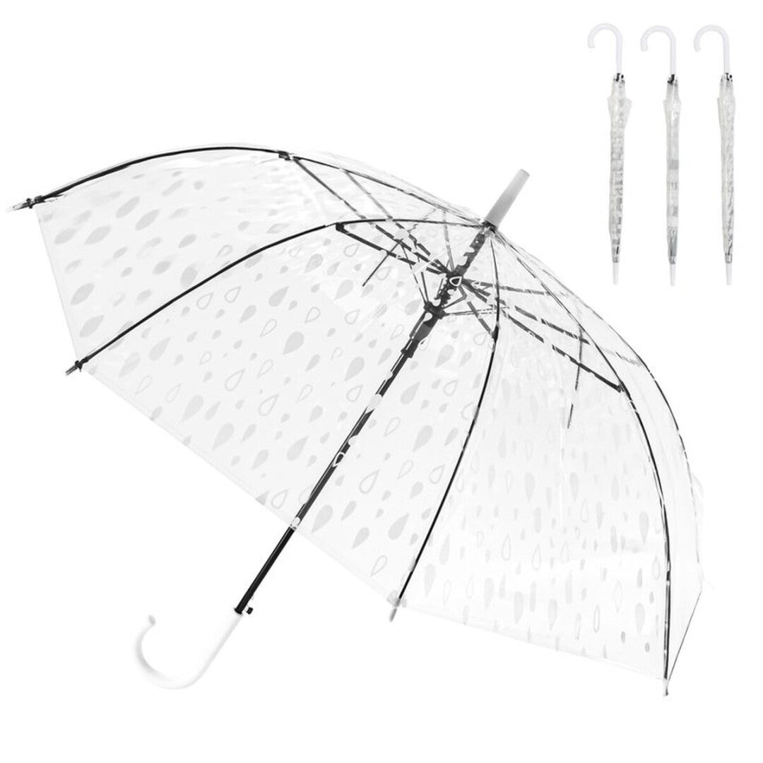 PARAGUAS TRANSPARENTE CON FIBRA