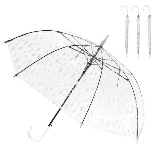 PARAGUAS TRANSPARENTE CON FIBRA