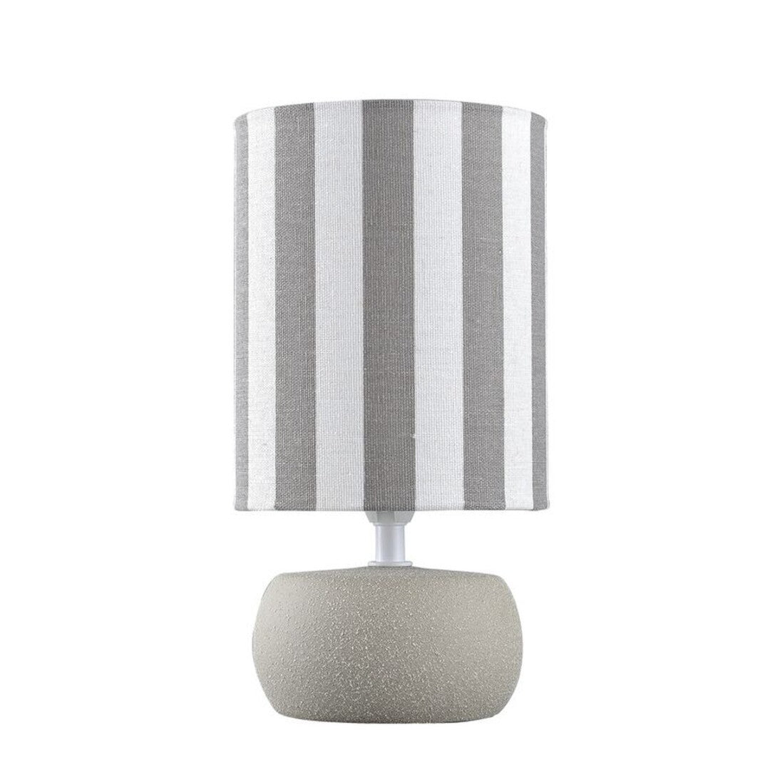 LAMPARA CERAMICA RAYAS GRIS