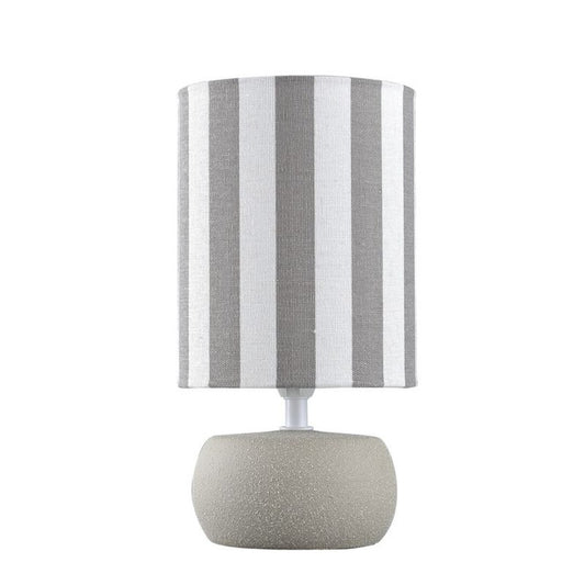 LAMPARA CERAMICA RAYAS GRIS