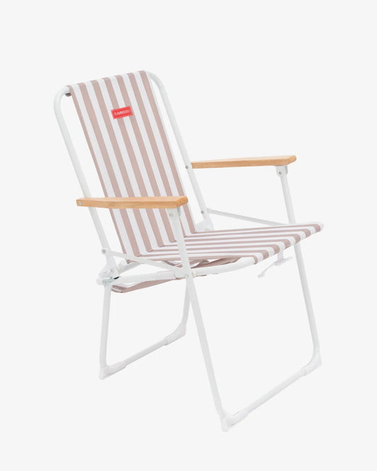 SILLA PLAYA PLEGABLE BEIGE CON ASAS FLAMINGUEO