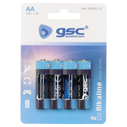SET 4 PILAS GSC EVOLUTION ALCALINA LR6 AA