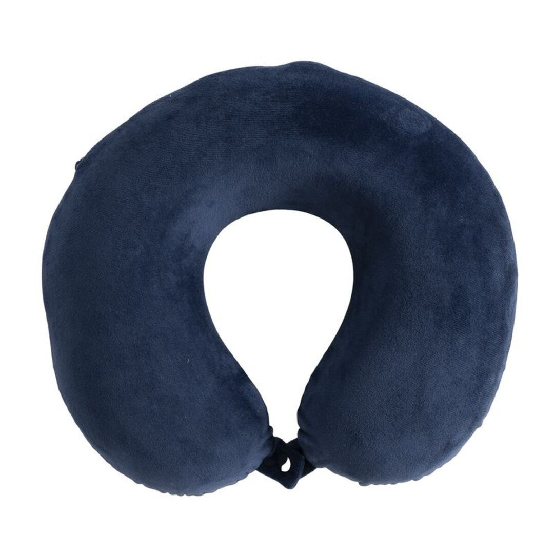 COJIN CERVICAL VISCO DESENFUNDABLE AZUL MARINO