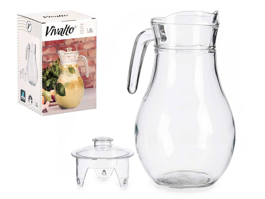 JARRA CRISTAL TAPA TRANSPARENTE 1,8L