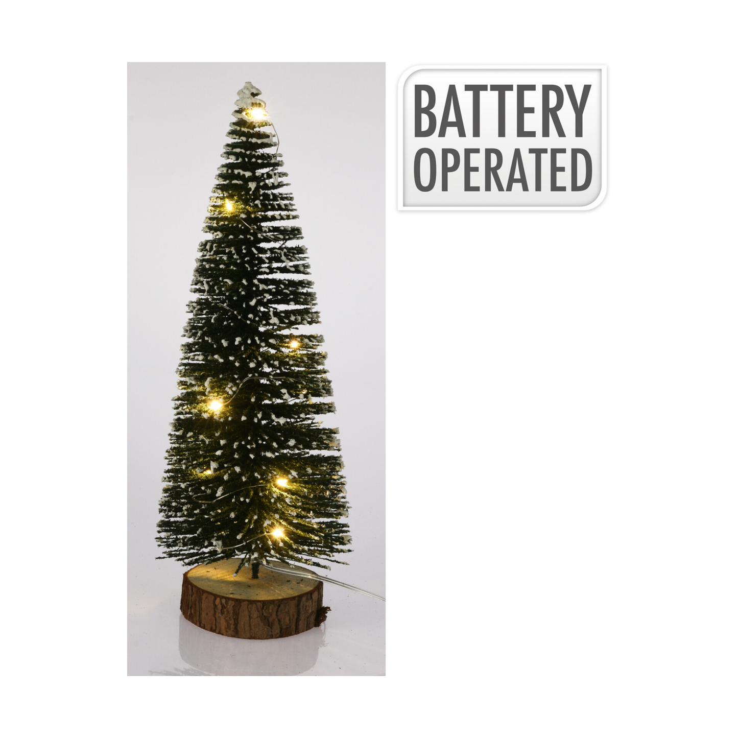 ARBOL DE NAVIDAD NEVADO CON LED 30CM