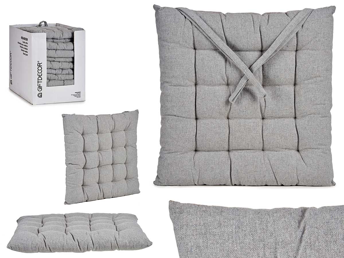 COJIN SILLA LISO GRIS