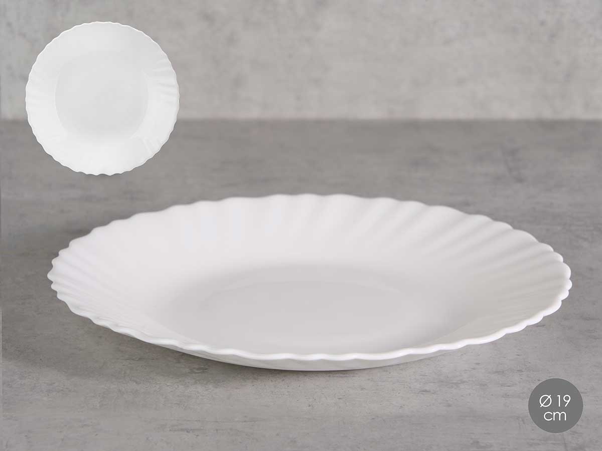 PLATO POSTRE CLASICO OPAL 19CM