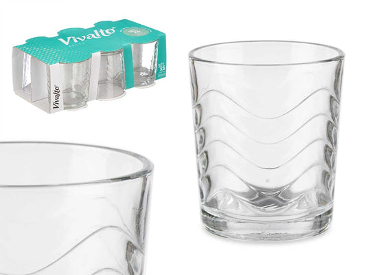 SET 6 VASOS 265ML ONDAS SELLA