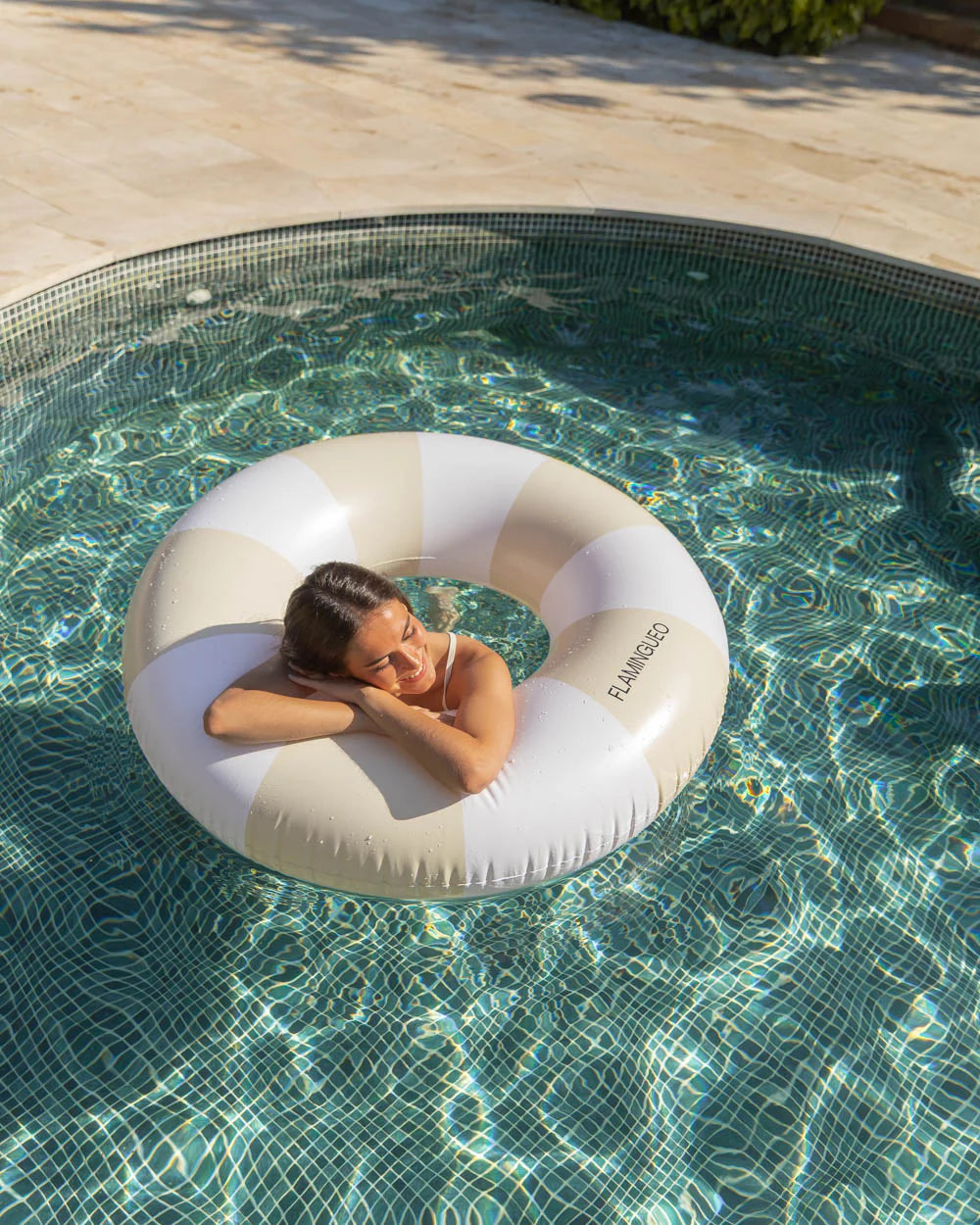 FLOTADOR DONUT FLAMINGUEO ALABAMA BEIGE