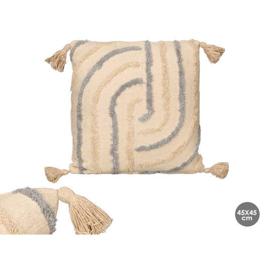 COJIN RAYAS BORDADO GRIS 45X45CM