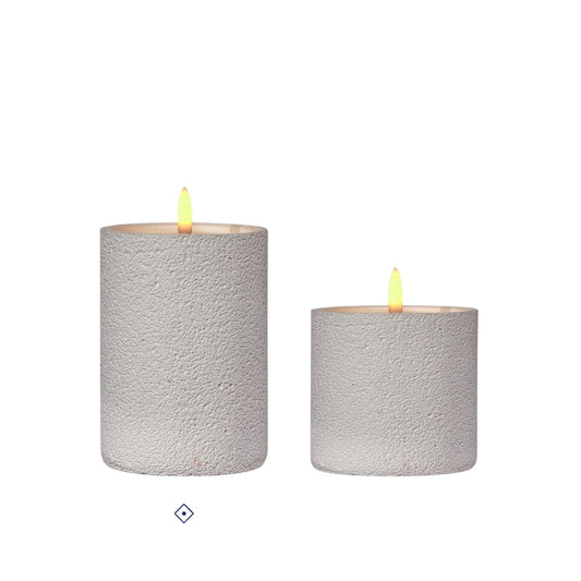 VELA LED BLANCA GASTADO XMAS