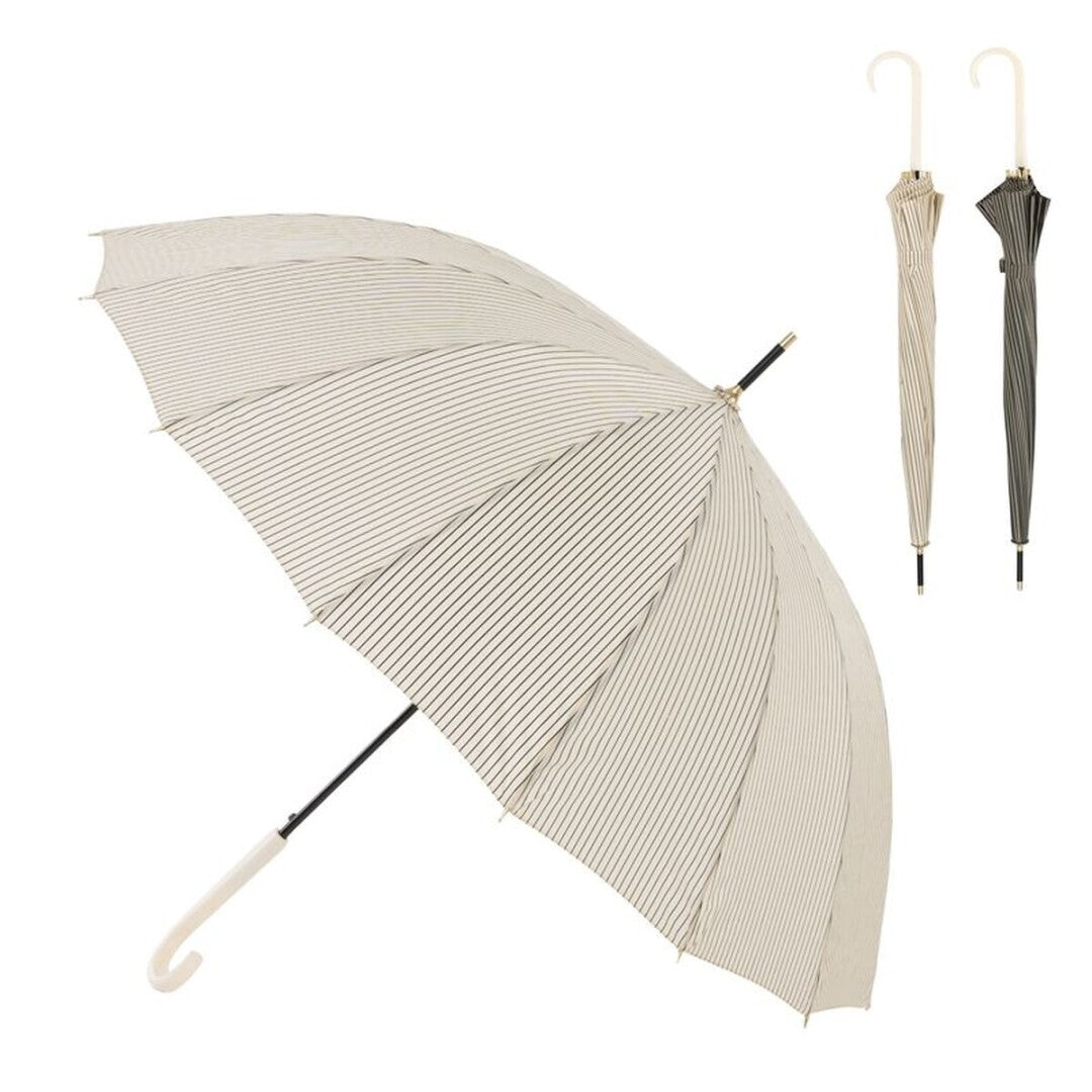 PARAGUAS AUTOM. CON FIBRA ANTIVIENTO RAYAS