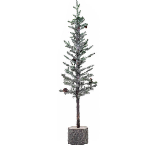 ARBOL DE NAVIDAD CON BASE DE MADERA 120CM