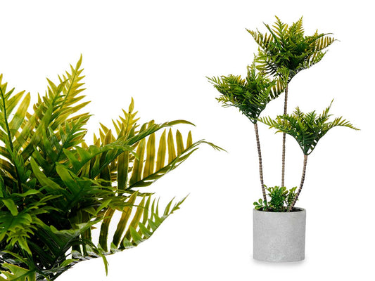 MACETA CEMENTO PALMERA VERDE