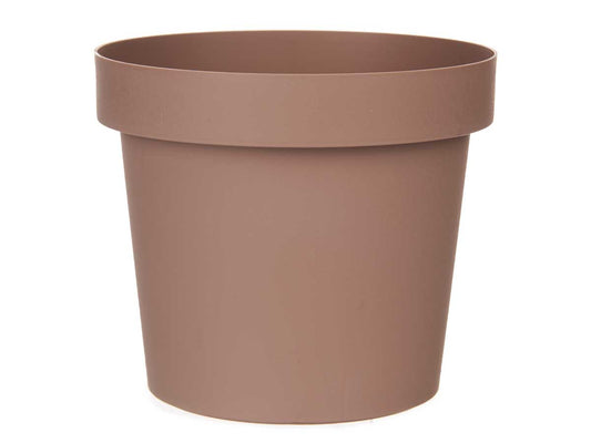 MACETA PLASTICO MARRON 14CM