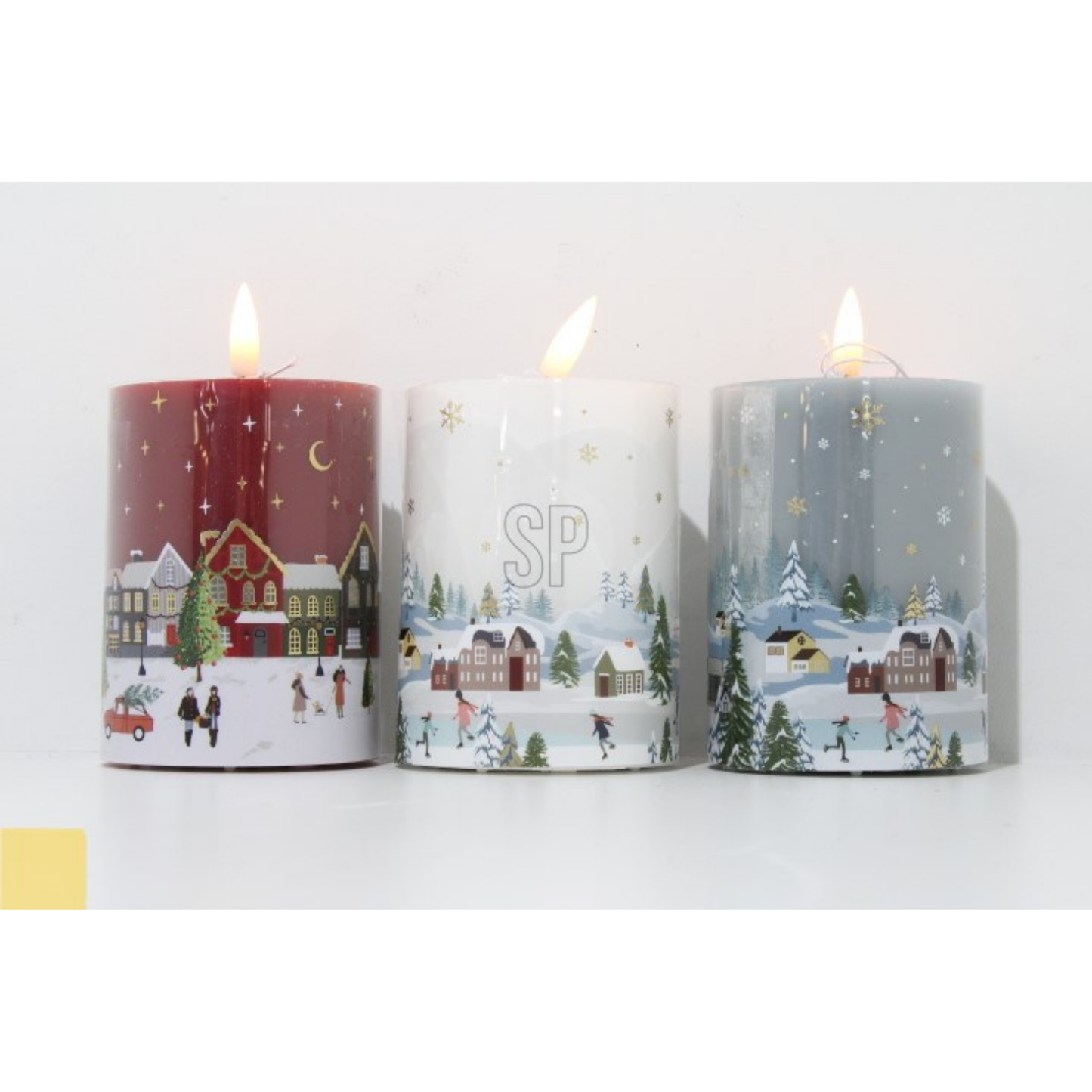 VELA NAVIDAD CON LUCES LED 10CM