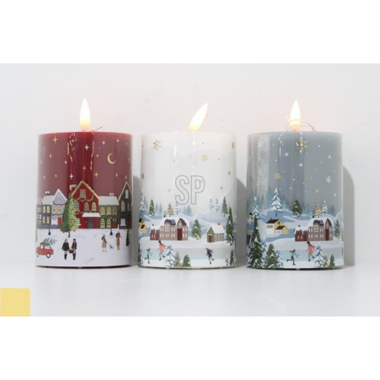 VELA NAVIDAD CON LUCES LED 10CM