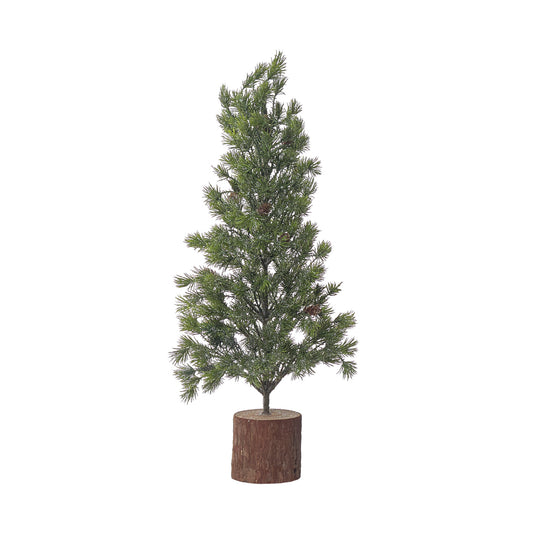 ARBOL DE NAVIDAD CON BASE DE MADERA 60 CM