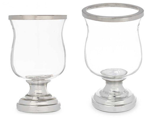 PORTAVELA COPA ABOMBADA PLATEADA