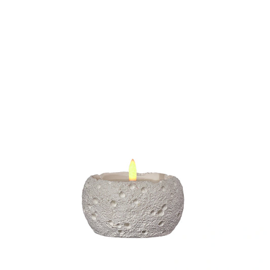 VELA LED BLANCA GASTADO XMAS 10X5CM