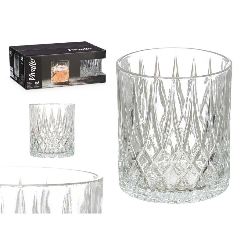 VASO WHISKY ROMBOS 330ML