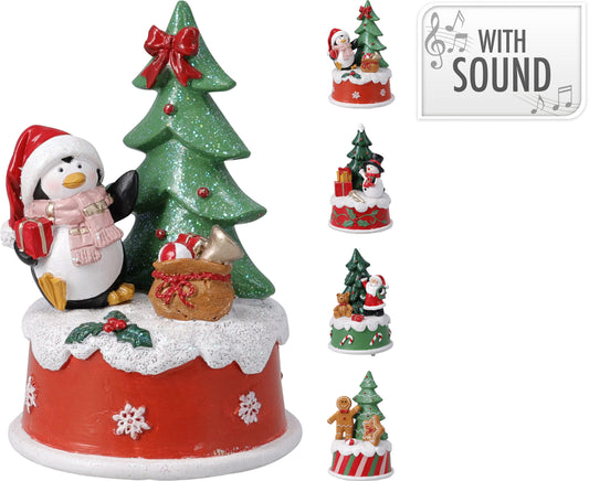 CAJA MUSICA NAVIDAD 10X15CM
