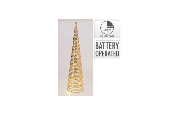 ARBOL NAVIDAD DORADO LED 80CM