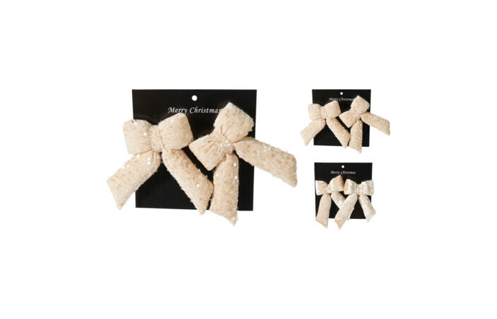 SET 2 LAZOS BEIGE 18CM