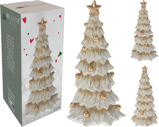 ARBOL NAVIDAD CREMA 10X22CM