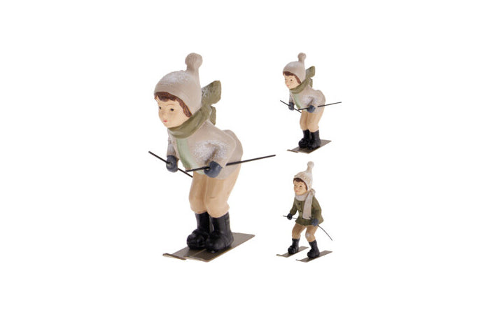 FIGURA NIÑO ESQUIADOR 8X5X14CM