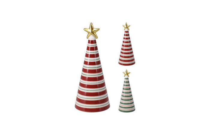 ARBOL DE NAVIDAD RAYAS 18CM
