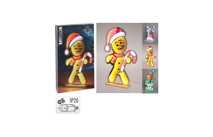 ESPEJO INFINITY MUÑECO NAVIDAD 37CM