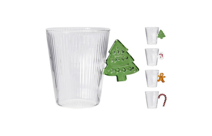VASO CON ASA NAVIDEÑA