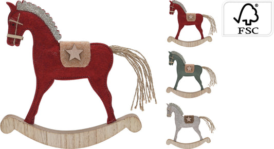 CABALLO BASE MADERA 22CM