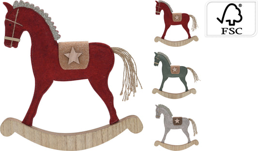 CABALLO BASE MADERA 30CM