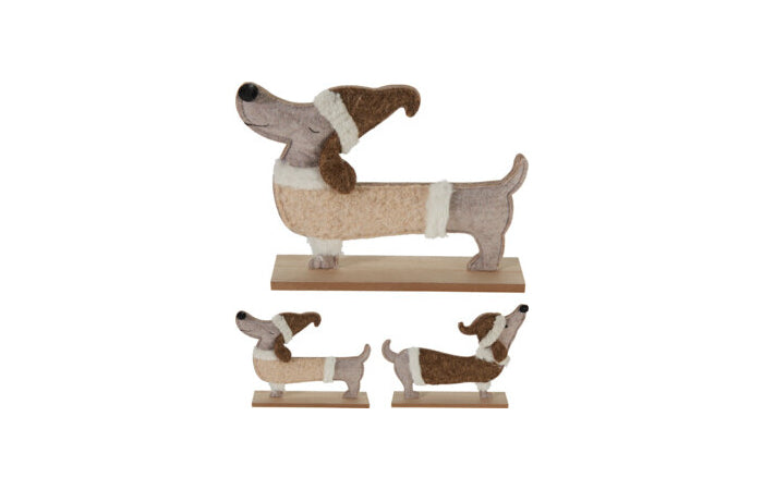 TECKEL NAVIDEÑO CON BASE 26CM