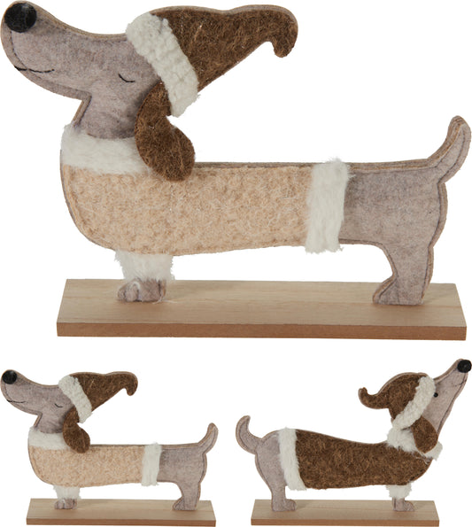 TECKEL NAVIDEÑO CON BASE 26CM