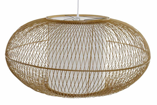LAMPARA TECHO BAMBU 83X83X40 NATURAL