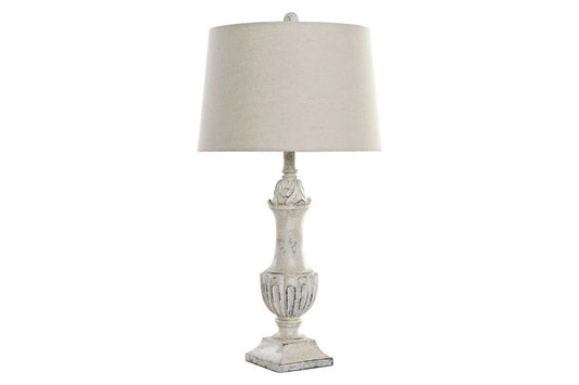 LAMPARA SOBREMESA RESINA 38X38X73 DESGASTADO